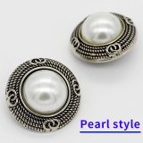 21MM Pearl cat eye  metal  snap buttons