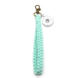 Cotton Rope Woven Bracelet Keychain fit 18mm snap button jewelry
