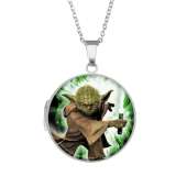 10 styles Stainless steel painted Phase box, chain length 60cm, diameter 2.7cm Marvel Anime Heroes  Baby Yoda