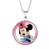 10 styles Stainless steel painted Phase box, chain length 60cm, diameter 2.7cm Cartoon
