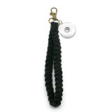 Cotton Rope Woven Bracelet Keychain fit 18mm snap button jewelry
