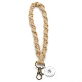 2.5*20cm Cotton Rope Woven Bracelet Keychain fit 18mm snap button jewelry