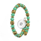 Alloy Beaded Adjustable Bracelet fit18&20MM  snaps jewelry