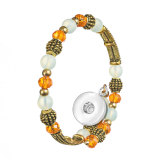Alloy Beaded Adjustable Bracelet fit18&20MM  snaps jewelry