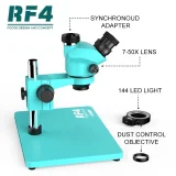 RF4 RF7050TVP Big Base 7-50X Synchronous Zoom Gems Microscope Mobile Phone Repair Trinocular Stereo Microscope Repair Tools