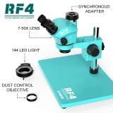 RF4 RF7050TVP Big Base 7-50X Synchronous Zoom Gems Microscope Mobile Phone Repair Trinocular Stereo Microscope Repair Tools