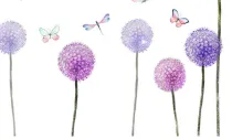 Purple Dandelions Wall Stickers