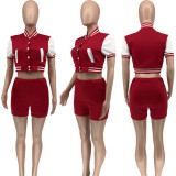 SC Summer Sports Casual Short Baseball Uniform Two Piece Sets WSYF-5925