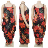 SC Plus Size Casual Sling Print Maxi Dress NNWF-7457