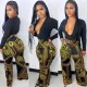 SC Retro Print High Waist Wide Leg Pants NY-10198
