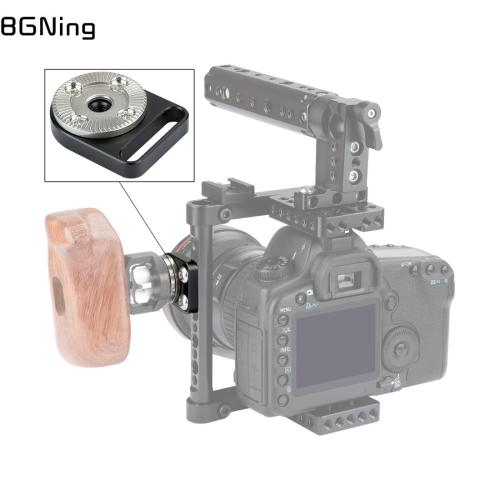 BGNing Standard M6 Female ARRI Rosette Bolt-On Mount For DSLR Camera Cage Wooden handle/Articulating Arms /EVF Mount Attachment