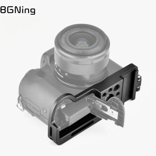 BGNing CNC Camera M50 Base Plate Mount Bracket with 1/4 Screw Hole Quick Release Board for Canon M50 Vertical Shooting Accessory