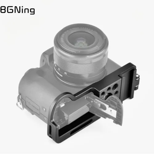 BGNing CNC Camera M50 Base Plate Mount Bracket with 1/4 Screw Hole Quick Release Board for Canon M50 Vertical Shooting Accessory