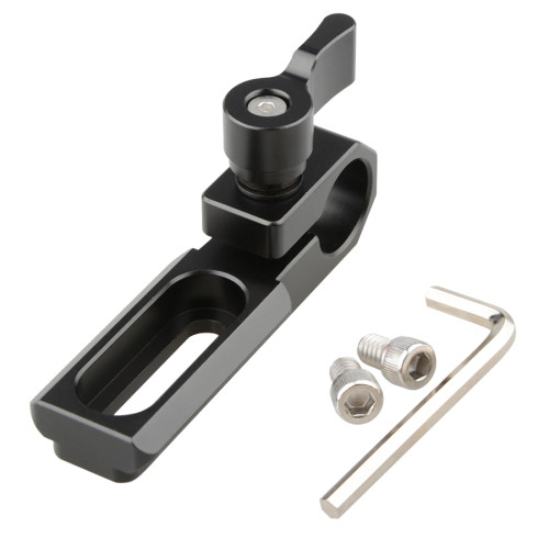 Single Hole 15mm Rail Clamp Mount Rod Holder Camera Universal Standard Rod Clamp w/ NATO for DSLRs GH5 / Emos100/ 5DMarkIII