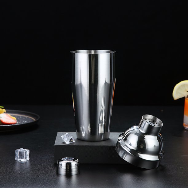 US$ 12.99 - Cocktail Shaker Stainless Steel Silver Bar Kit for the