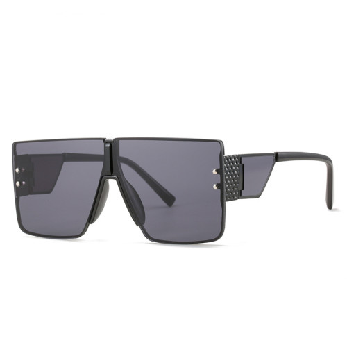 Square Metal Sunglasses Women Luxury Vintage Brand Design Men’s Sun Glasses One-Piece Big Frame  Mirror Eyewear UV400