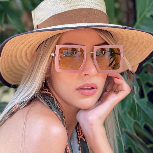 Fashion Square Sunglasses Women Big Frame Sunglass Vintage Female Brand Design Eyewear Gradient Leopard Shades UV400 Sun Glass