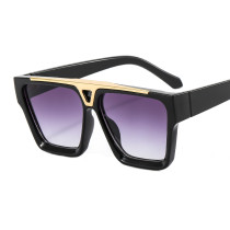 Luxury Brand Sunglasses Trendy Square Fashion Oversized Travel Flat Top Designer Sunglasses Vintage High Definition Glasses