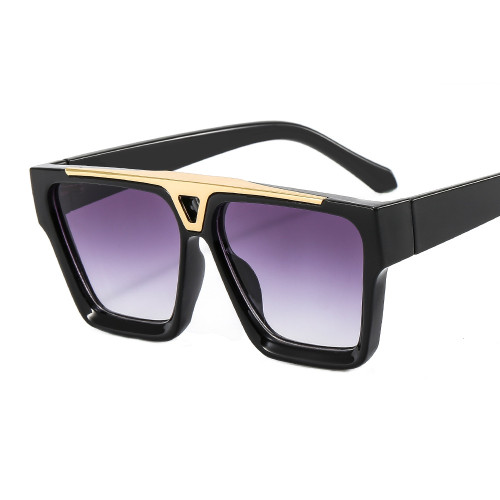Luxury Brand Sunglasses Trendy Square Fashion Oversized Travel Flat Top Designer Sunglasses Vintage High Definition Glasses