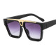 Luxury Brand Sunglasses Trendy Square Fashion Oversized Travel Flat Top Designer Sunglasses Vintage High Definition Glasses