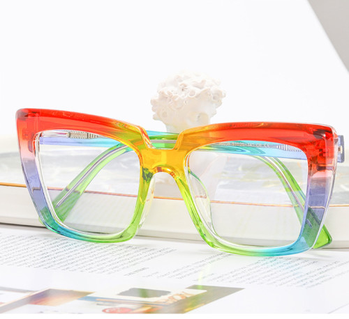 Retro TR90 Square Glasses Frame Women Fashion Spring Hinge Clear Anti-blue Light Eyewear Men Optical Colorful Frame