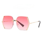 Cut Edge Sunglasses Women Oversized Rimless Lady Sun Shade Concert Show Model Catwalk Eyewar Designer Popular Shade