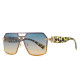 New Fashion Oversized Men Sunglasses Brand Designer Plastic Big Frame Gradient Vintage Sun Glasses UV400 Gafas De Sol Mujer