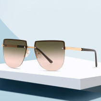 New Style Rimless Cut-edge Sunglasses Personalized Ocean Film Sunglasses Women Men and Women Sunglasses