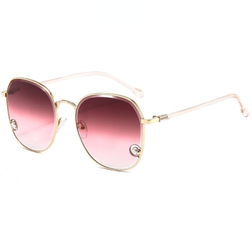 Vintage Round Glasses Clear Lens Fashion Gold Round Metal Frame Glasses Optical Men Women Eyeglass Frame Hollow Pearl Glasses