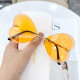 Fashion Heart ShapeSunglasses Women Rimless Glasses Retro Sunglass Female Luxury Brand Design Eyewear UV400 Sun Glass Shades