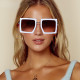 Fashion Square Sunglasses Women Big Frame Sunglass Vintage Female Brand Design Eyewear Gradient Leopard Shades UV400 Sun Glass