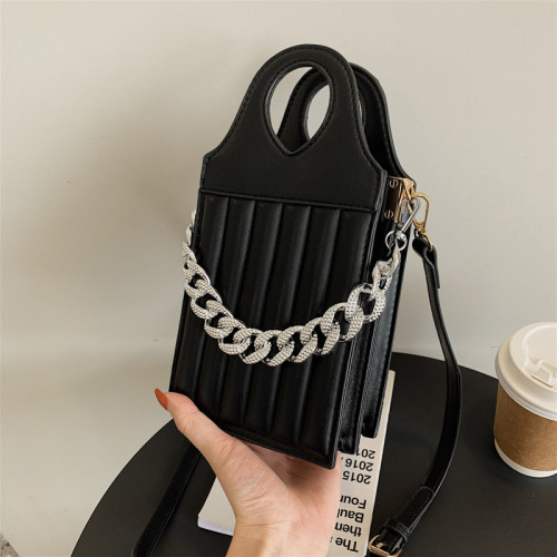 Brand Designer PU Leather Quilted Crossbody Bags For Women Fashion Chain Shoulder Bags Lady Luxury Chain Small Handbags