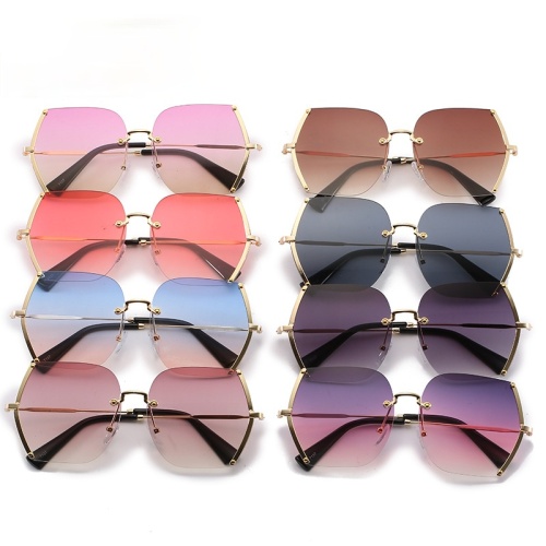 Cut Edge Sunglasses Women Oversized Rimless Lady Sun Shade Concert Show Model Catwalk Eyewar Designer Popular Shade