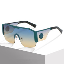 2023 Oversized Goggle Sunglasses for Women Semi-Rimless Gradient Siamese Lens Sun Glasses Outdoor Driving Windproof Glasses UV
