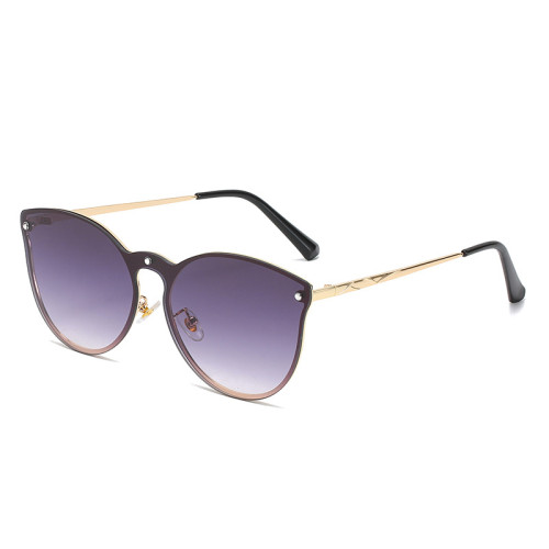 Vintage Rice Nail Round Women Sunglasses Retro Brand Designer Glasses Men Ocean Lens Driving Oculos De Sol Feminino UV400