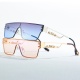 New fashion design  frame square Sunglasses color men's and women's Retro leopard head metal Classic Glasses UV400