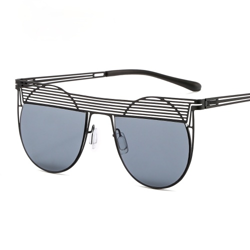 Vintage Round Grid Sunglasses Women Men 2022 Personalized Luxury Design Sun Glasses Metal Frame Gradient Glasses UV400