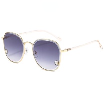 Vintage Round Glasses Clear Lens Fashion Gold Round Metal Frame Glasses Optical Men Women Eyeglass Frame Hollow Pearl Glasses