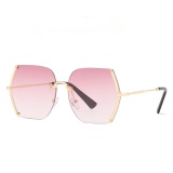 Cut Edge Sunglasses Women Oversized Rimless Lady Sun Shade Concert Show Model Catwalk Eyewar Designer Popular Shade