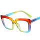 Retro TR90 Square Glasses Frame Women Fashion Spring Hinge Clear Anti-blue Light Eyewear Men Optical Colorful Frame