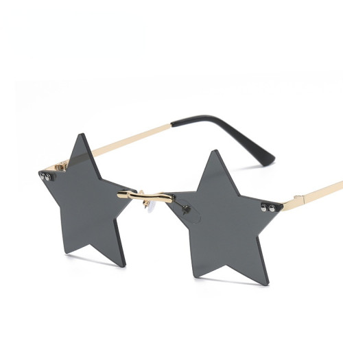 New Unique Rimless Pentagram Sunglasses Fashion Five-pointed Star Shades UV400
