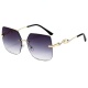 New Fashion Dazzling Color Women's Rimless Sunglasses Personality Flashing Powder Square Metal Sunglasses Net Red Street Glasses