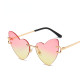 Women Love Heart Sunglasses Men Irregular Metal Frame Sun Glasses Frameless Gradient Eyeglasses UV400 Frames