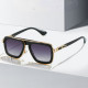 New Fashion Big Frame Sunglasses Men Classic Square Metal Sun Glasses Women Retro Sun Glasses Vintage High Quality