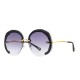 New Fashion Large Frame Round Street Shooting Color Sunglasses Trend Retro Fashion Sunglasses