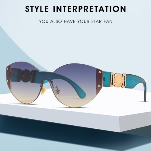 New Fashion Rimless Sunglasses Trend Round Frame Sunglasses for Men and Women Modern Sunglasses
