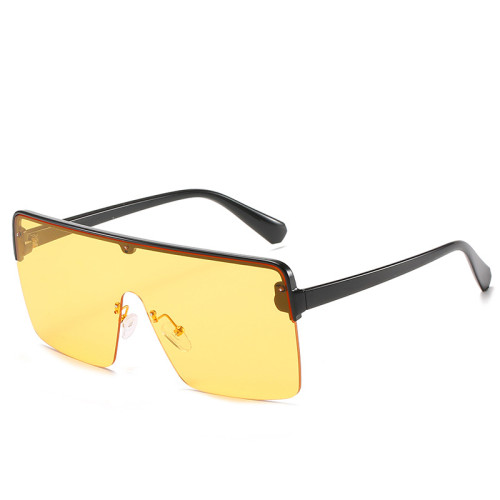 Classic Vintage Square Sunglasses Woman Siamese Oversized Sunglasses Woman/Men Retro Sunglasses Design One-piece Lens Eyewear