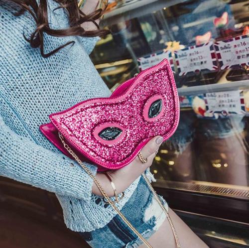 Novelty Glasses Mask Shoulder Bag Mini Crossbody Bags For Women Bling Sequined Funny Clutch Bags Women Evenig Party Purse Bag