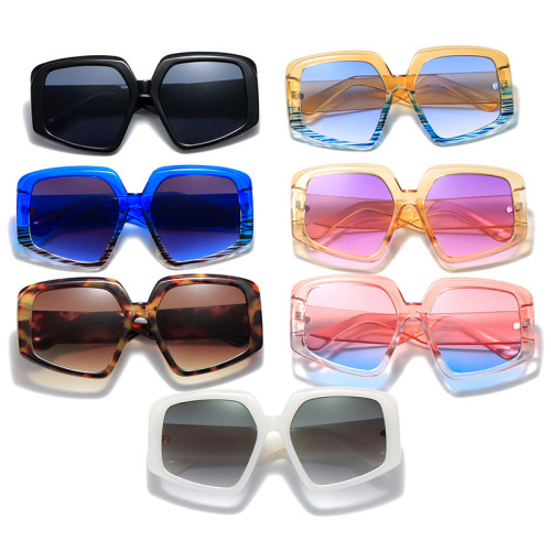 Fashion 2022 New Jelly Sunglasses Personality Dazzling Color Trend Sunglasses Women's European and American Sunglasses
