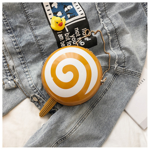 Cartoon Small Bag Female 2020 Style Creativity Lollipop Shape Shoulder Bag Girls Funny Chain Messenger Small Round Bag